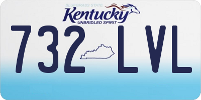 KY license plate 732LVL