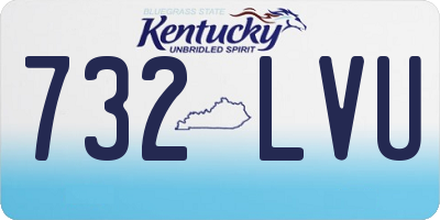 KY license plate 732LVU