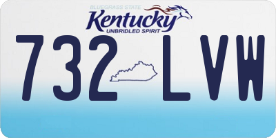 KY license plate 732LVW