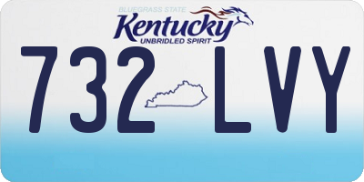 KY license plate 732LVY
