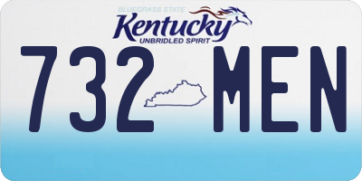 KY license plate 732MEN
