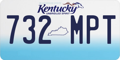 KY license plate 732MPT
