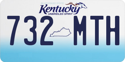 KY license plate 732MTH