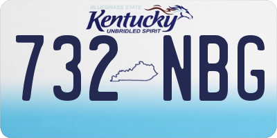 KY license plate 732NBG