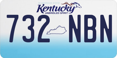 KY license plate 732NBN