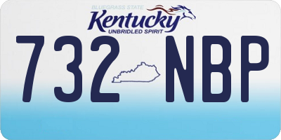 KY license plate 732NBP