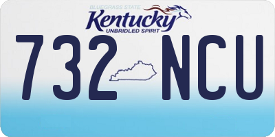 KY license plate 732NCU