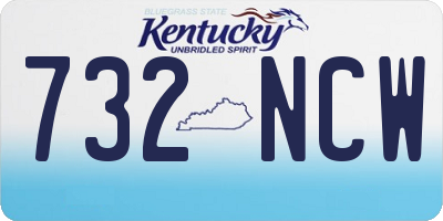 KY license plate 732NCW