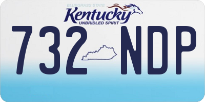 KY license plate 732NDP
