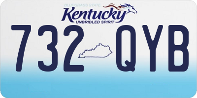 KY license plate 732QYB
