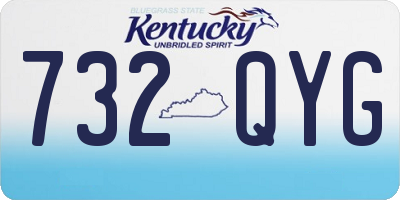 KY license plate 732QYG
