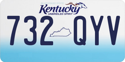 KY license plate 732QYV