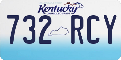 KY license plate 732RCY