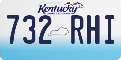 KY license plate 732RHI