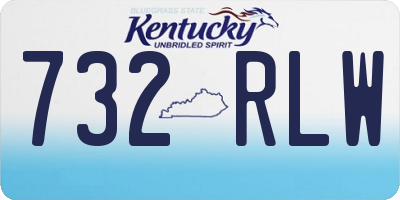 KY license plate 732RLW