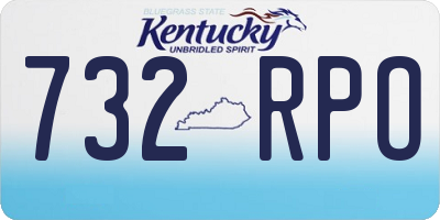 KY license plate 732RPO