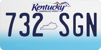 KY license plate 732SGN
