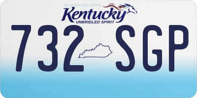 KY license plate 732SGP