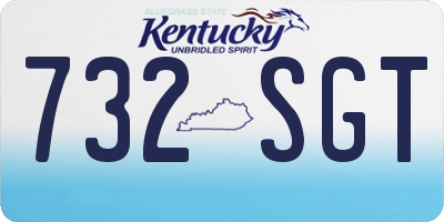 KY license plate 732SGT
