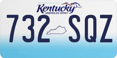 KY license plate 732SQZ