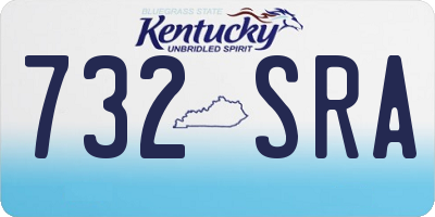 KY license plate 732SRA