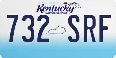 KY license plate 732SRF