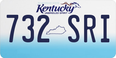 KY license plate 732SRI