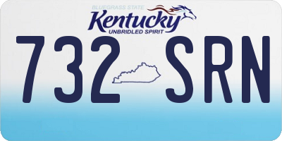 KY license plate 732SRN