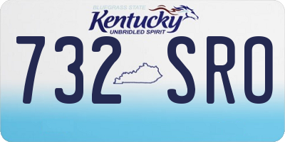KY license plate 732SRO