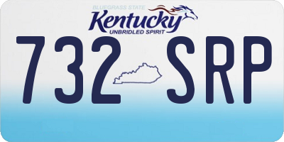 KY license plate 732SRP