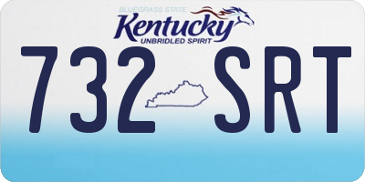 KY license plate 732SRT