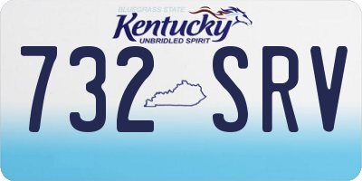 KY license plate 732SRV