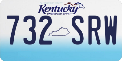 KY license plate 732SRW