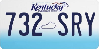 KY license plate 732SRY