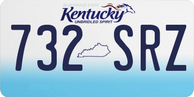 KY license plate 732SRZ