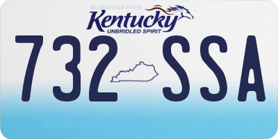 KY license plate 732SSA