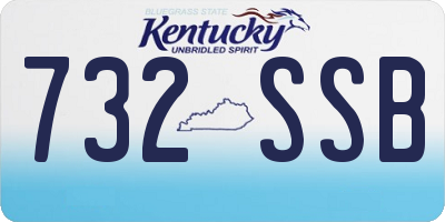 KY license plate 732SSB