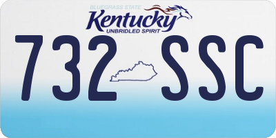 KY license plate 732SSC