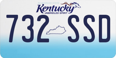 KY license plate 732SSD