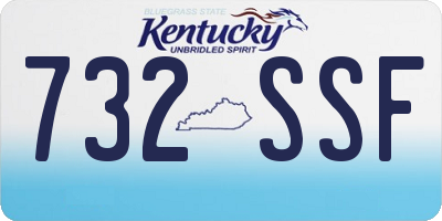 KY license plate 732SSF
