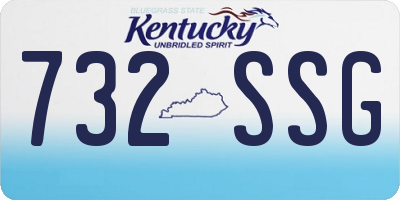 KY license plate 732SSG