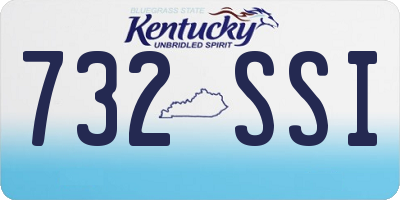 KY license plate 732SSI