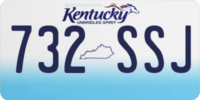 KY license plate 732SSJ