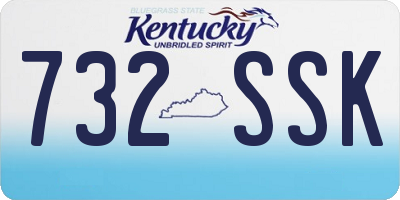 KY license plate 732SSK
