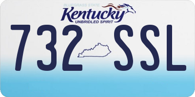 KY license plate 732SSL