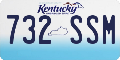 KY license plate 732SSM
