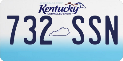 KY license plate 732SSN