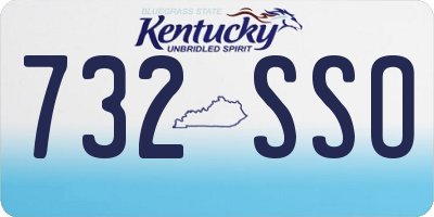 KY license plate 732SSO