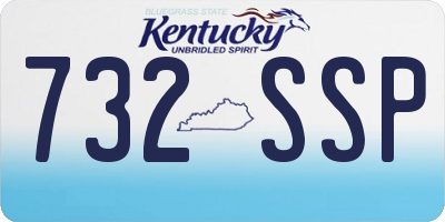 KY license plate 732SSP