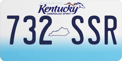 KY license plate 732SSR